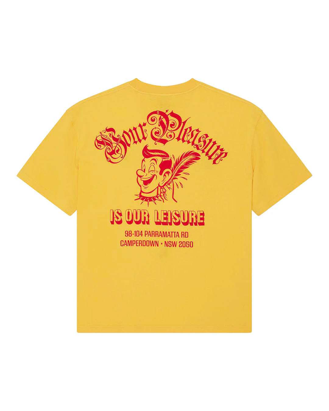 T-SHIRT SQUADRATA GIALLA