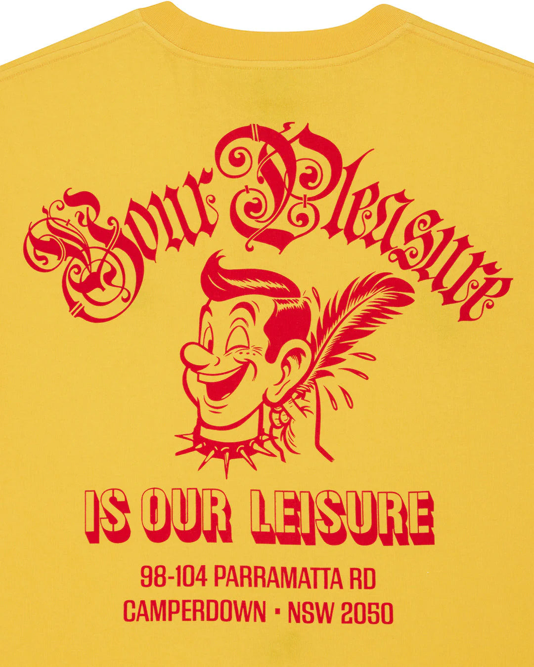 T-SHIRT SQUADRATA GIALLA