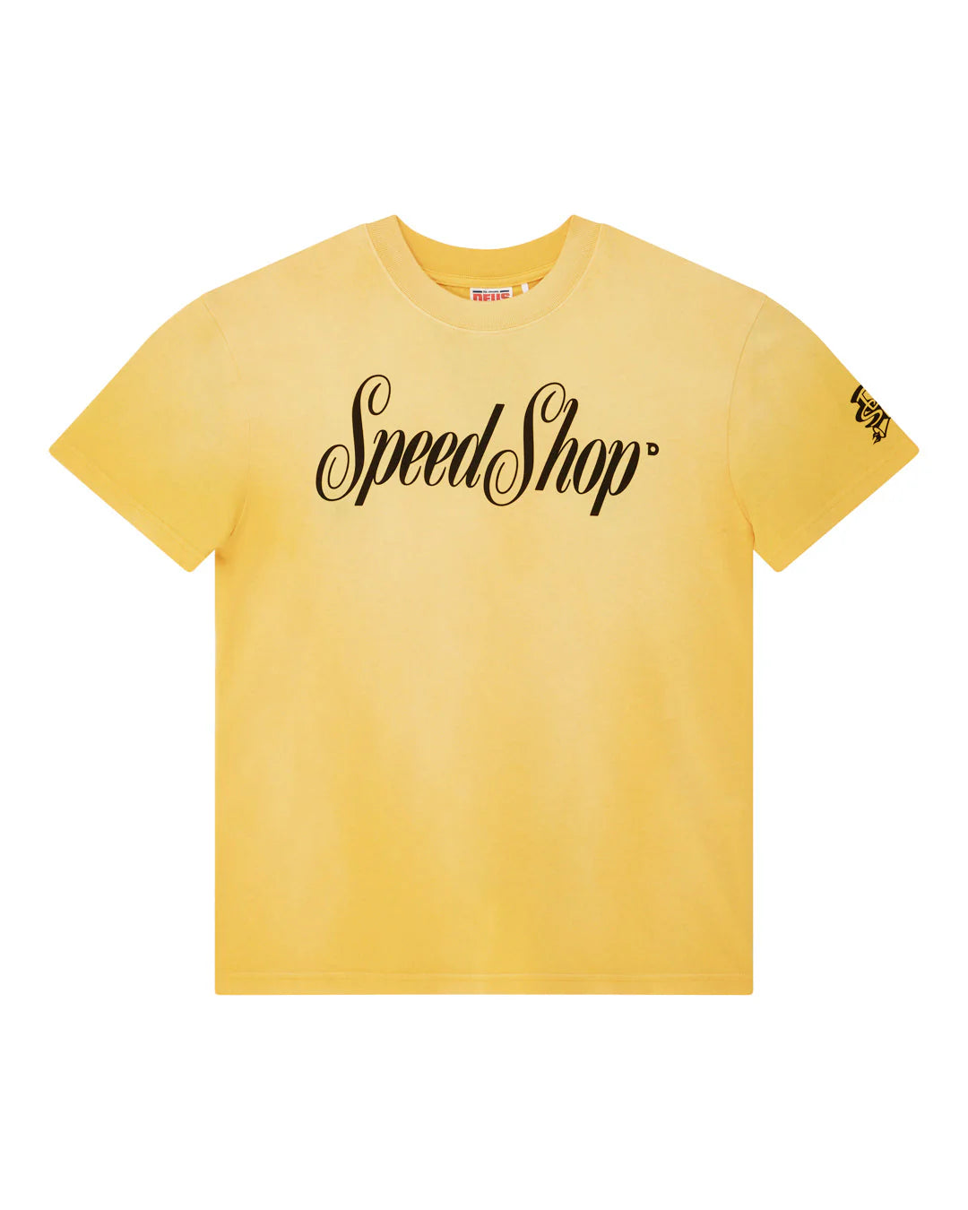 T-SHIRT AMPIA CON EFFETTO USURATO GIALLA