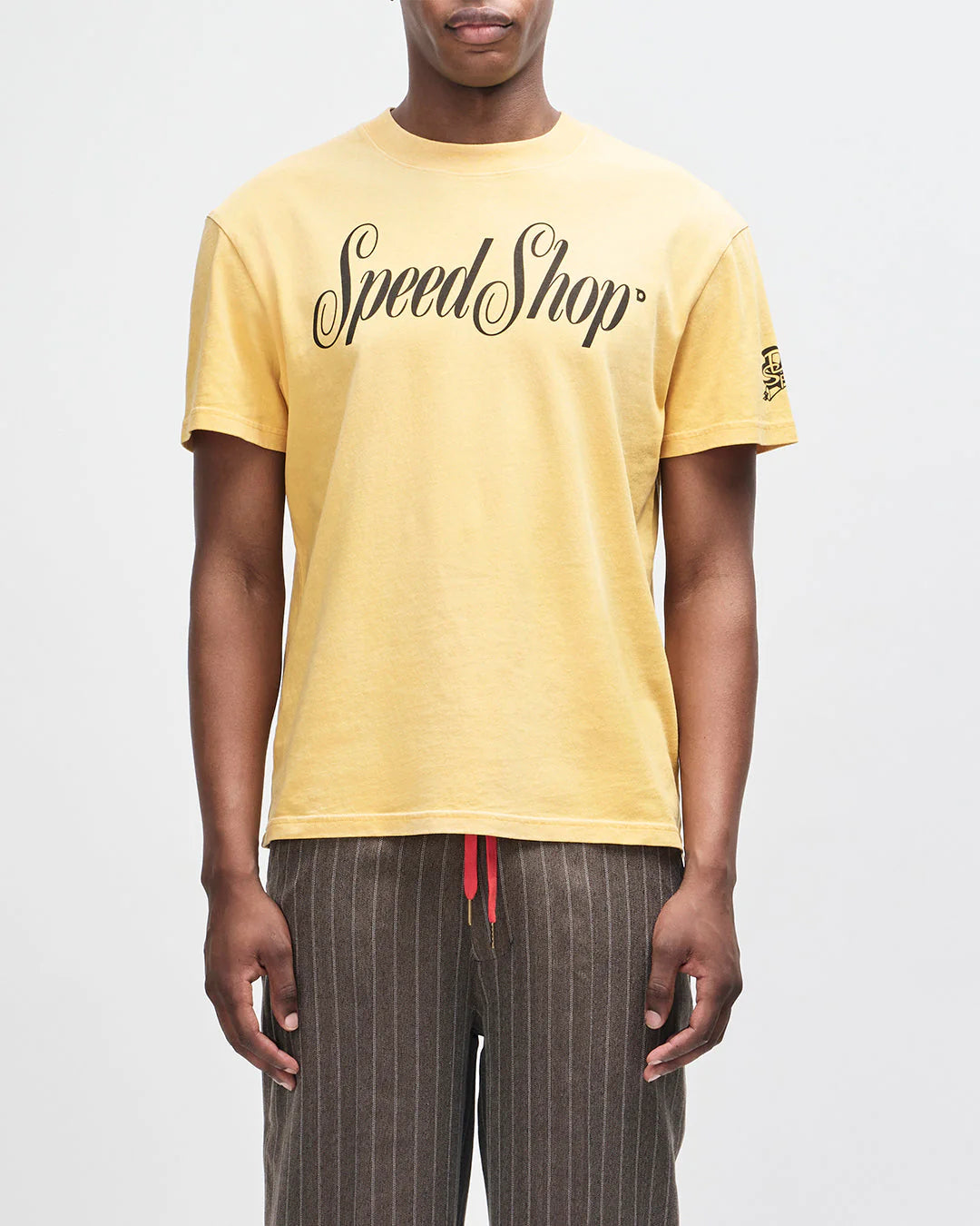 T-SHIRT AMPIA CON EFFETTO USURATO GIALLA