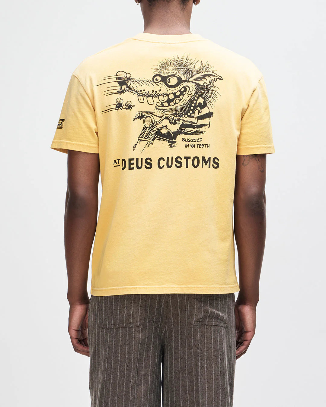 T-SHIRT AMPIA CON EFFETTO USURATO GIALLA