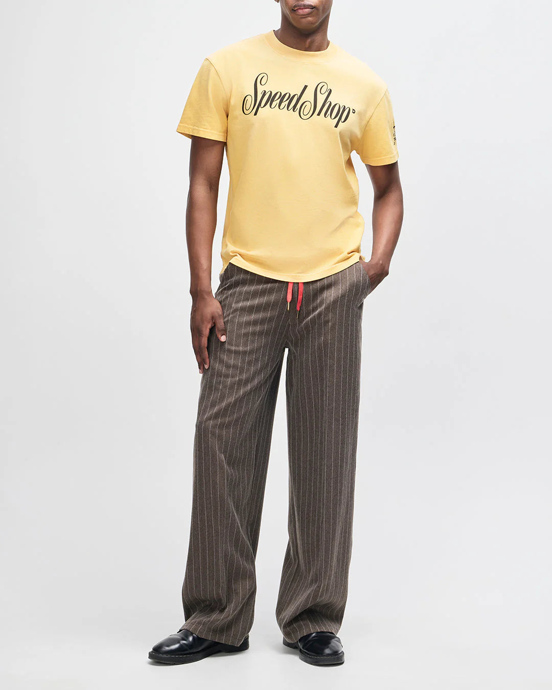 T-SHIRT AMPIA CON EFFETTO USURATO GIALLA