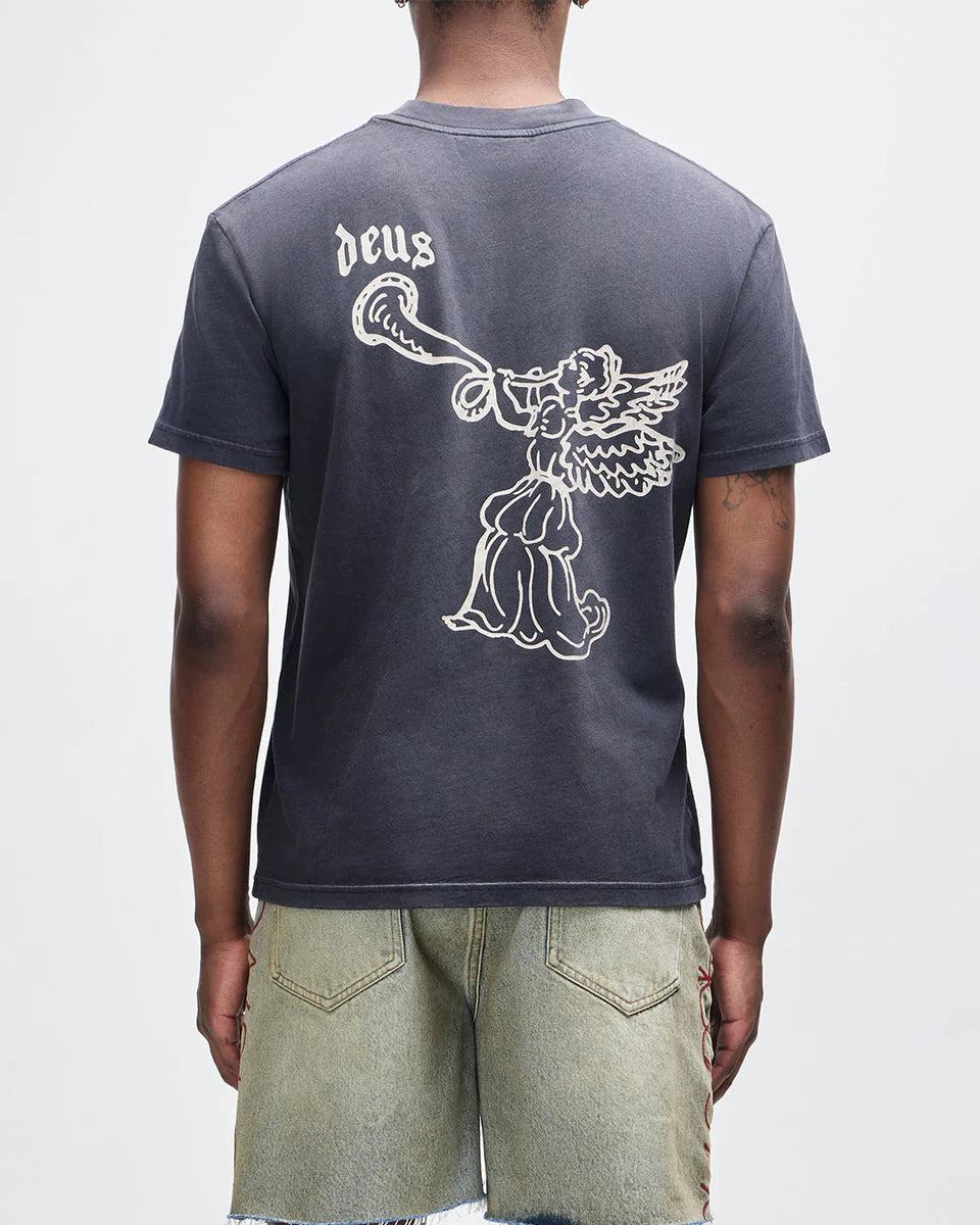 T-SHIRT IN COTONE RICICLATO PESANTE NERO