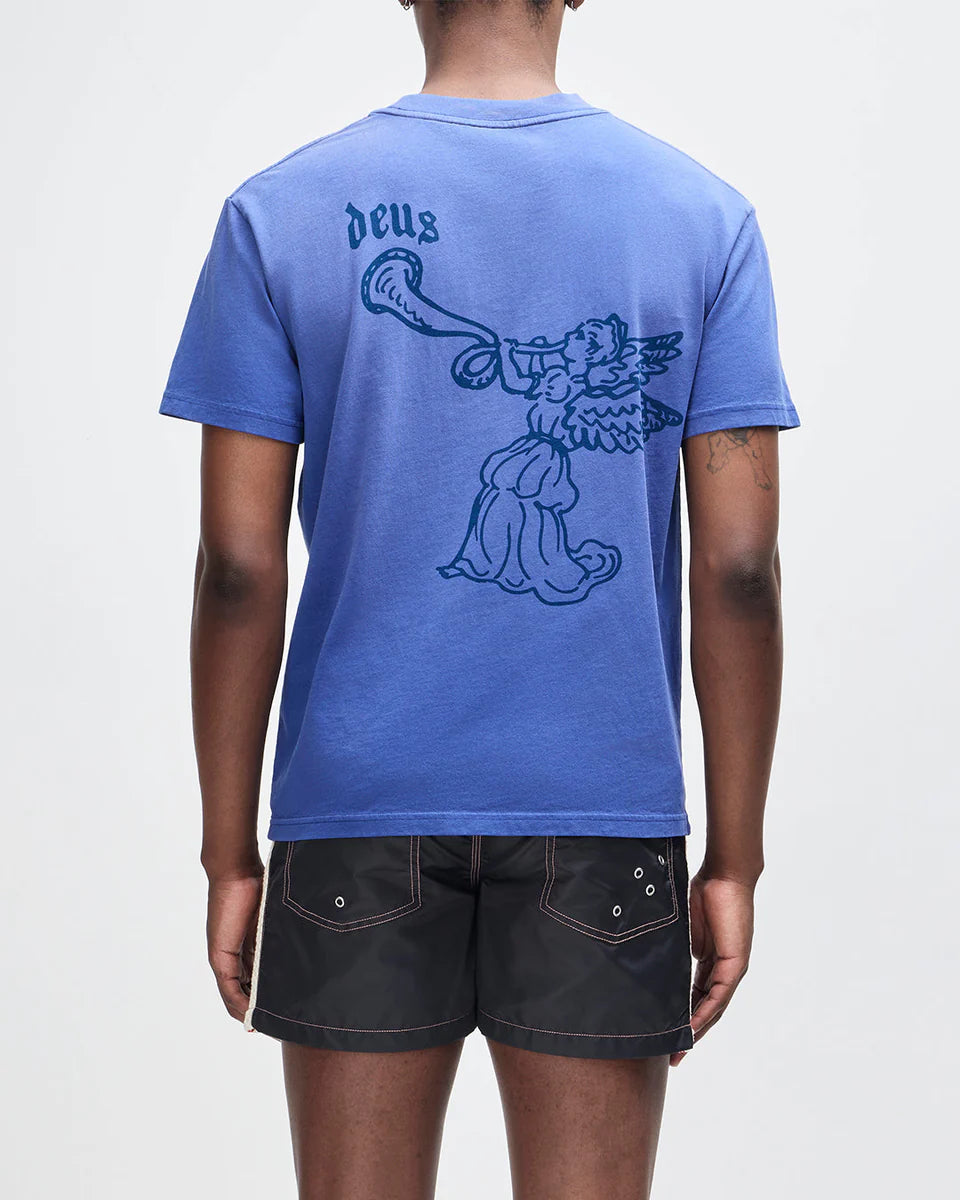 T-SHIRT IN COTONE RICICLATO PESANTE BLU