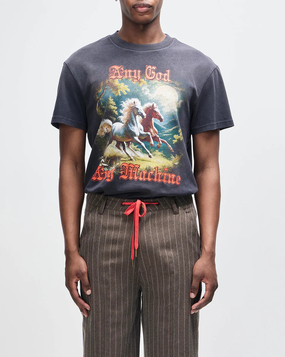 T-SHIRT IN COTONE RICICLATO PESANTE NERO