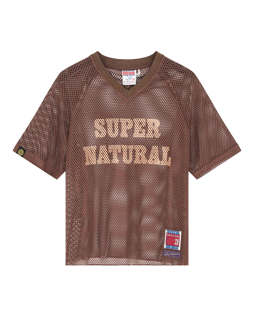 MAGLIA DA MOTO IN TESSUTO TRAFORATO MARRONE