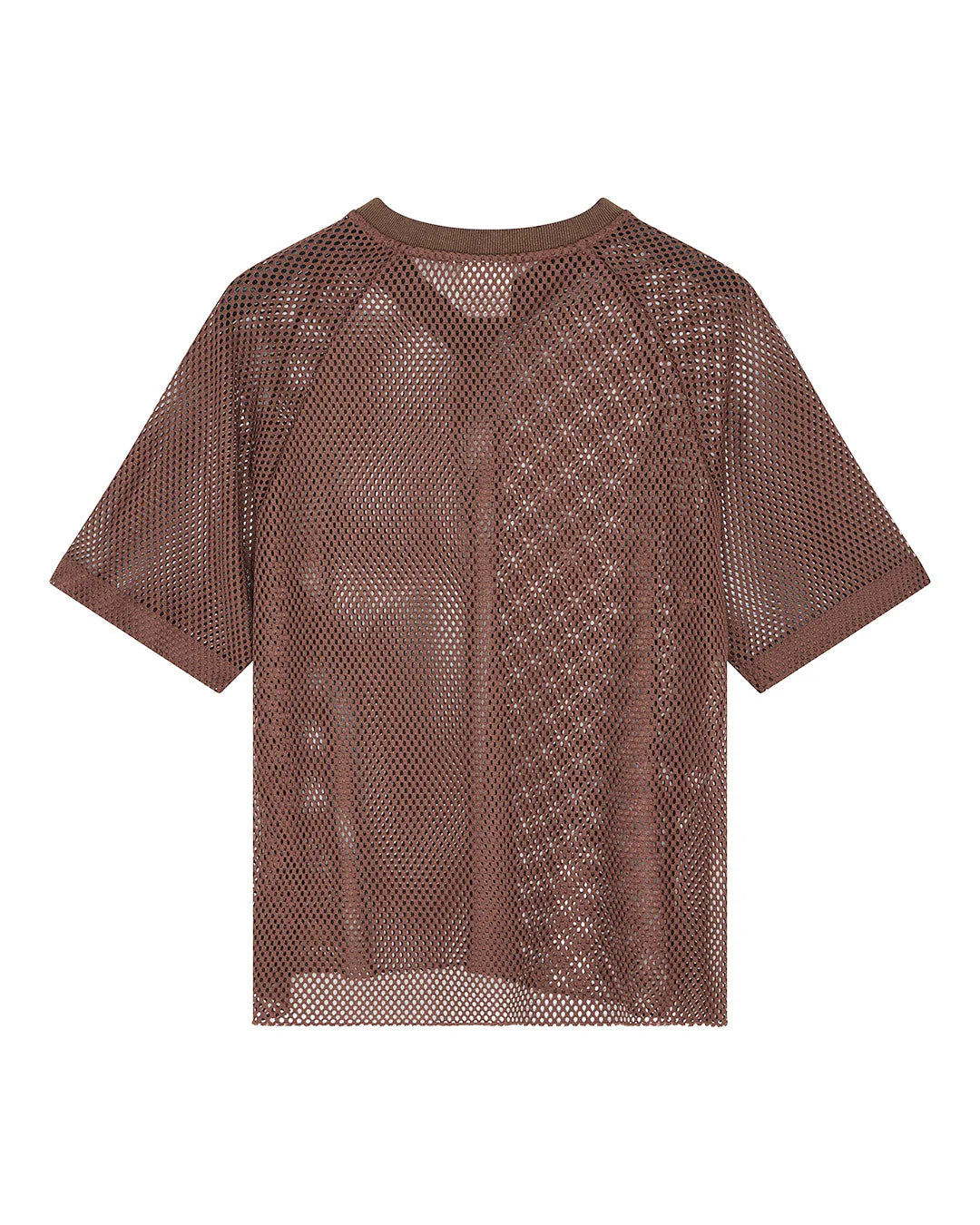 MAGLIA DA MOTO IN TESSUTO TRAFORATO MARRONE