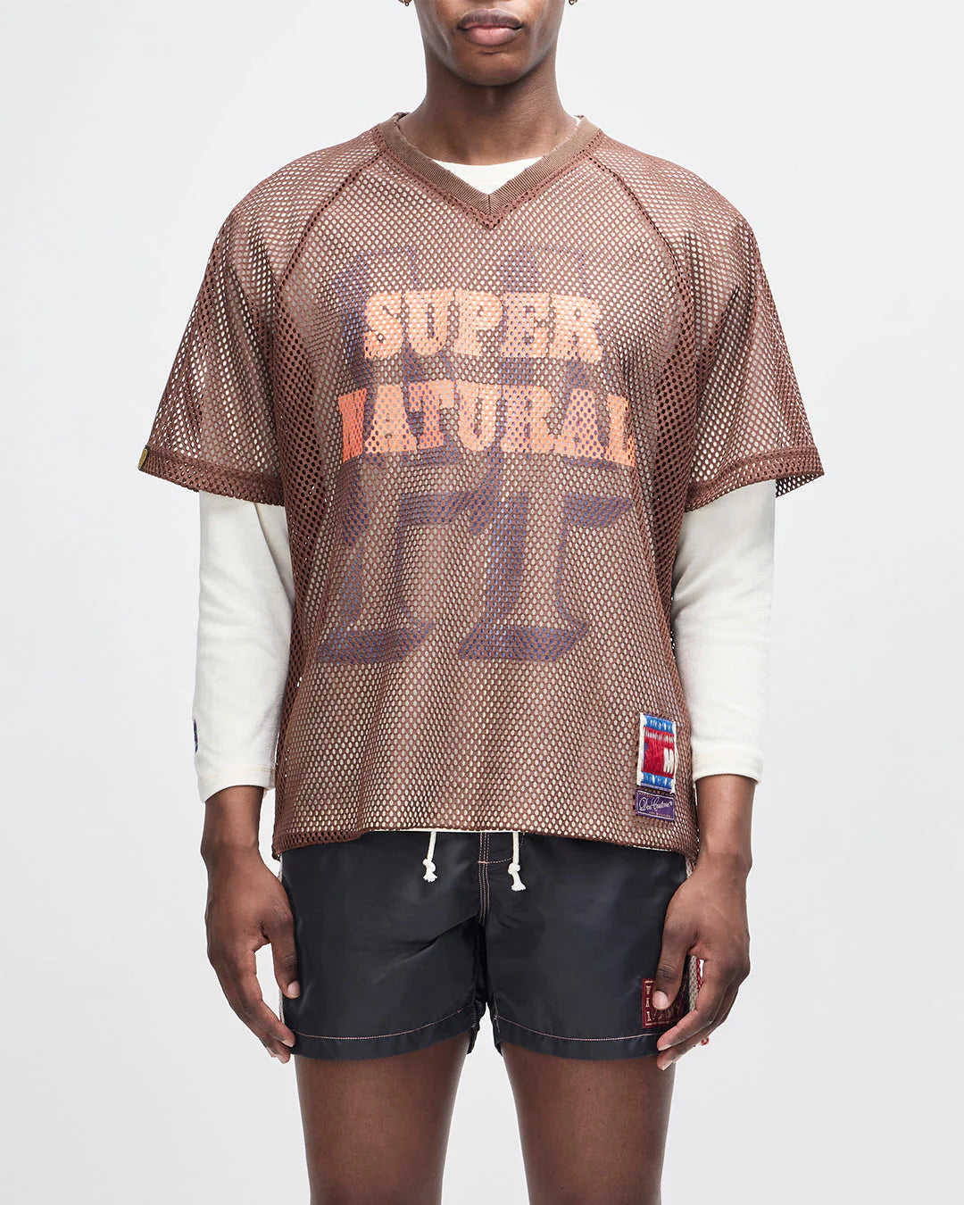 MAGLIA DA MOTO IN TESSUTO TRAFORATO MARRONE