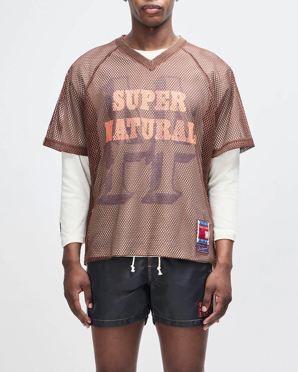 MAGLIA DA MOTO IN TESSUTO TRAFORATO MARRONE