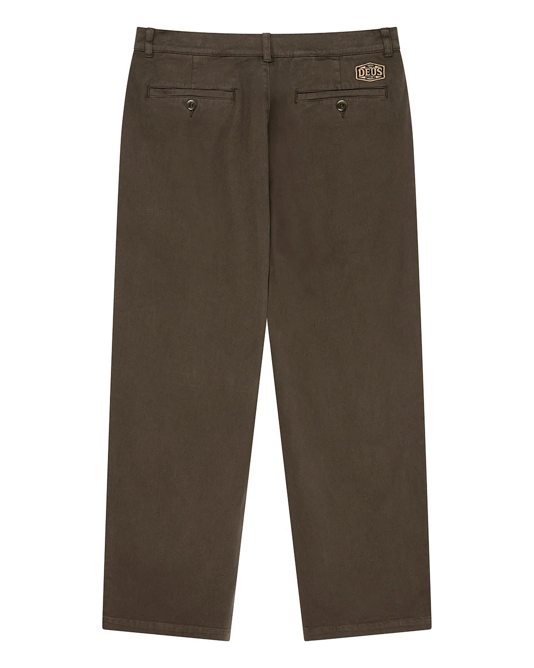 PANTALONI RELAXED FIT IN COTONE VERDE OLIVA