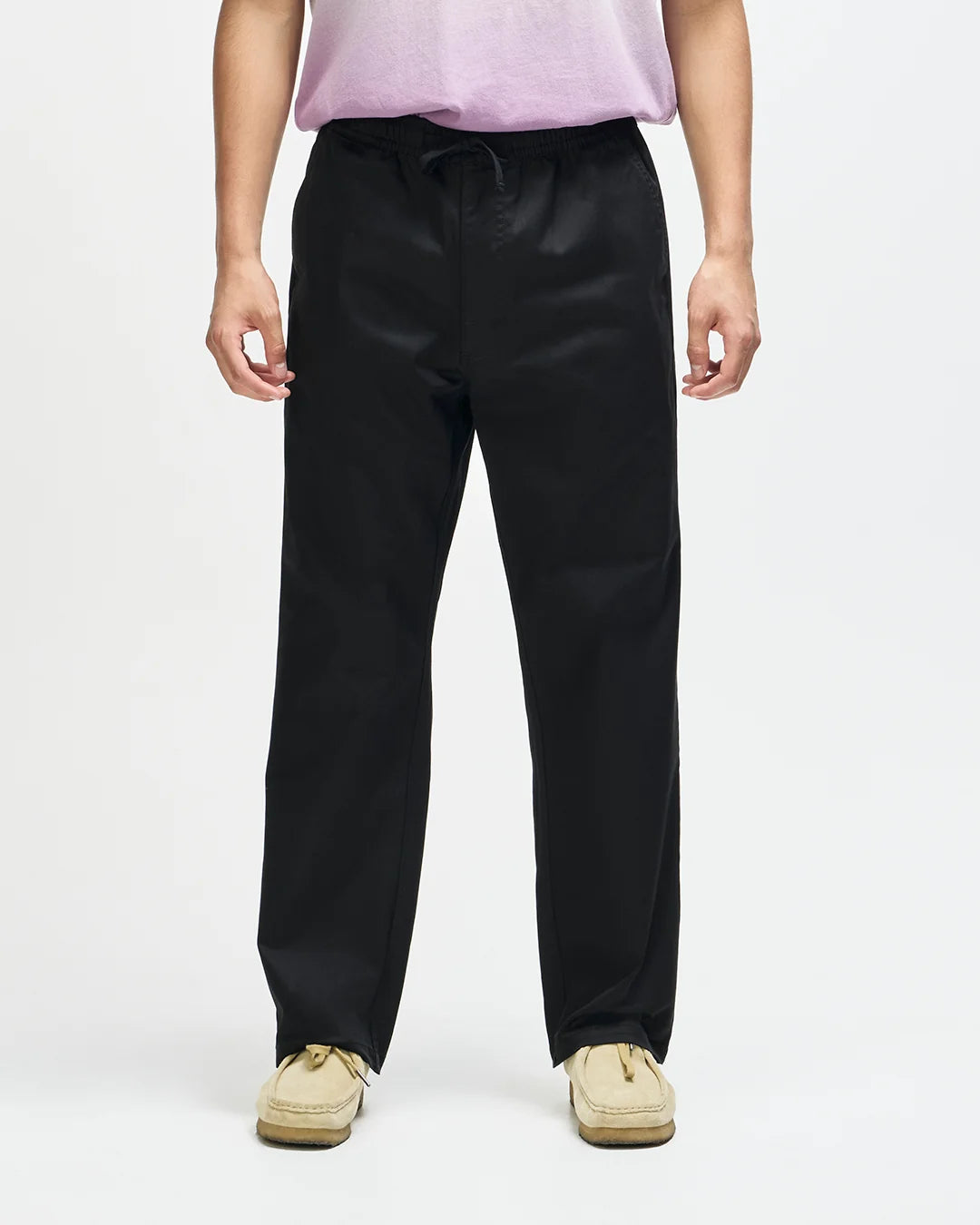 PANTALONI RELAXED FIT IN COTONE GRIGIO ANTRACITE