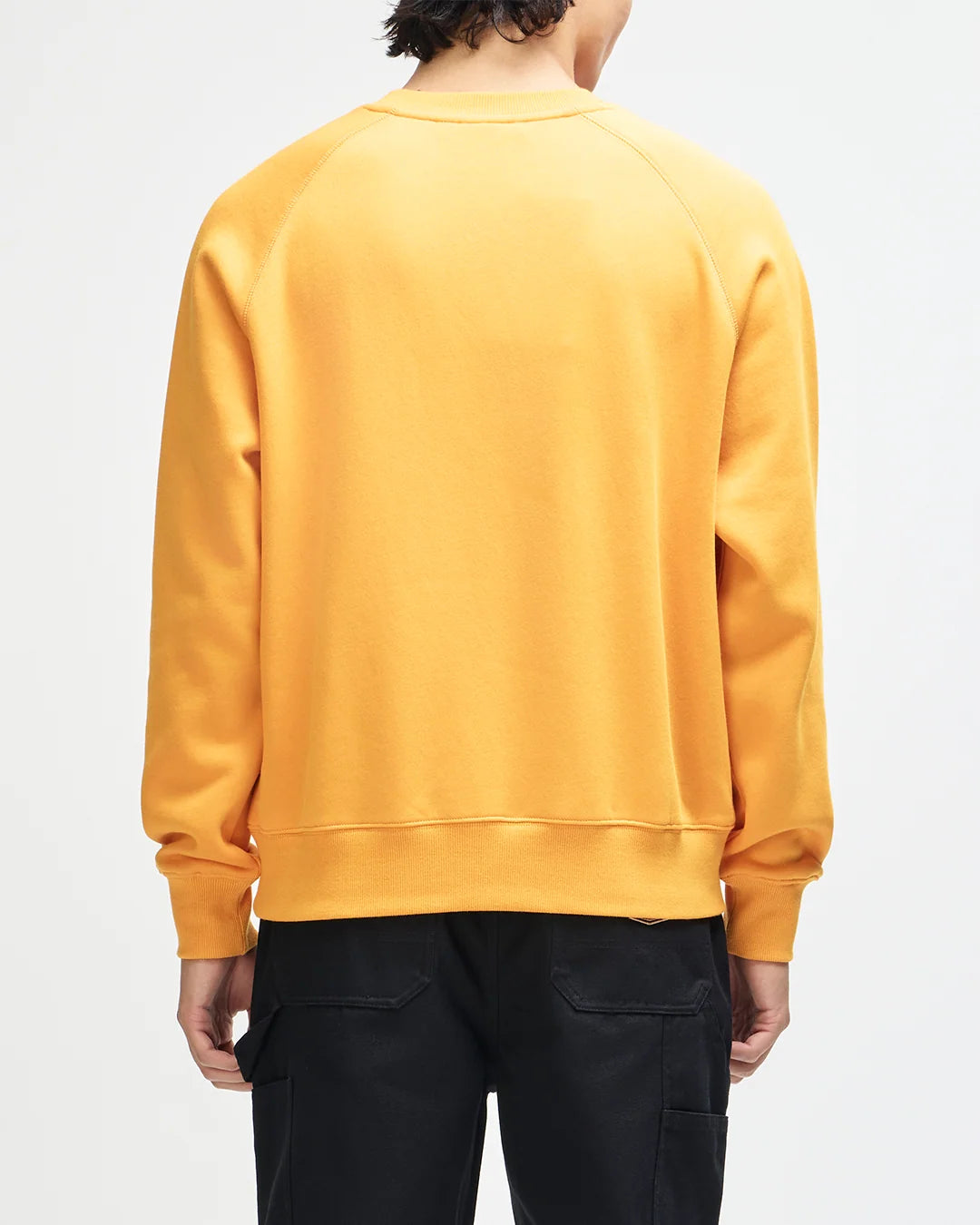 FELPA GIROCOLLO IN COTONE GIALLO