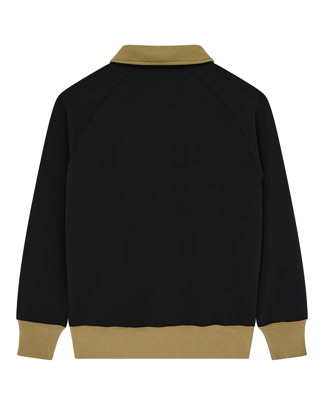 FELPA CON MEZZA ZIP IN COTONE NERO