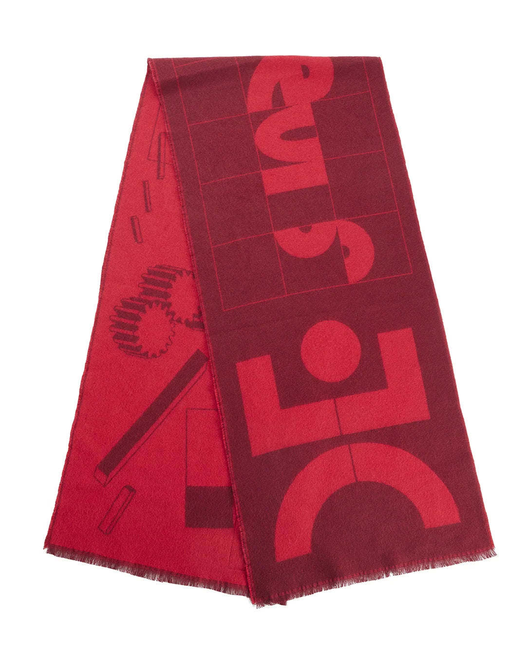 SCIARPA JACQUARD ROSSA
