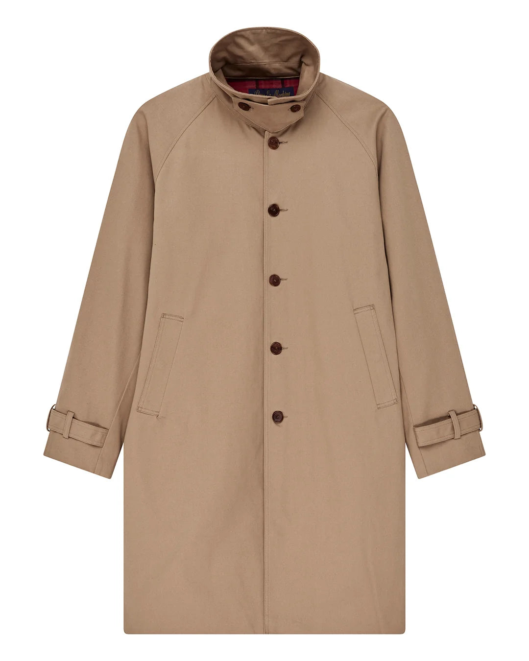 CAPPOTTO CON RICAMO SUL RETRO IN COTONE SABBIA