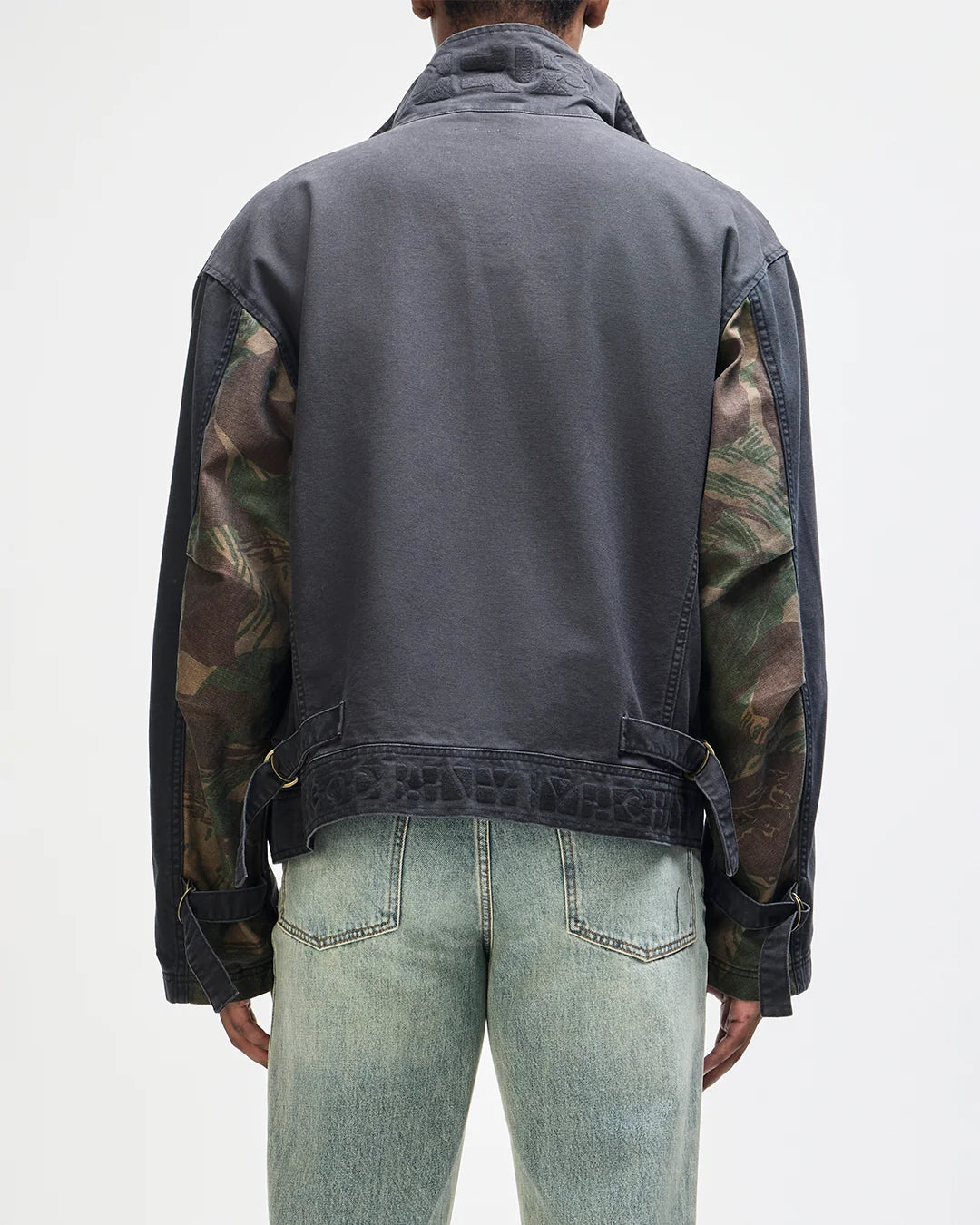 GIACCA OVERSIZED FIT IN COTONE GRIGIO ANTRACITE OVERDYED