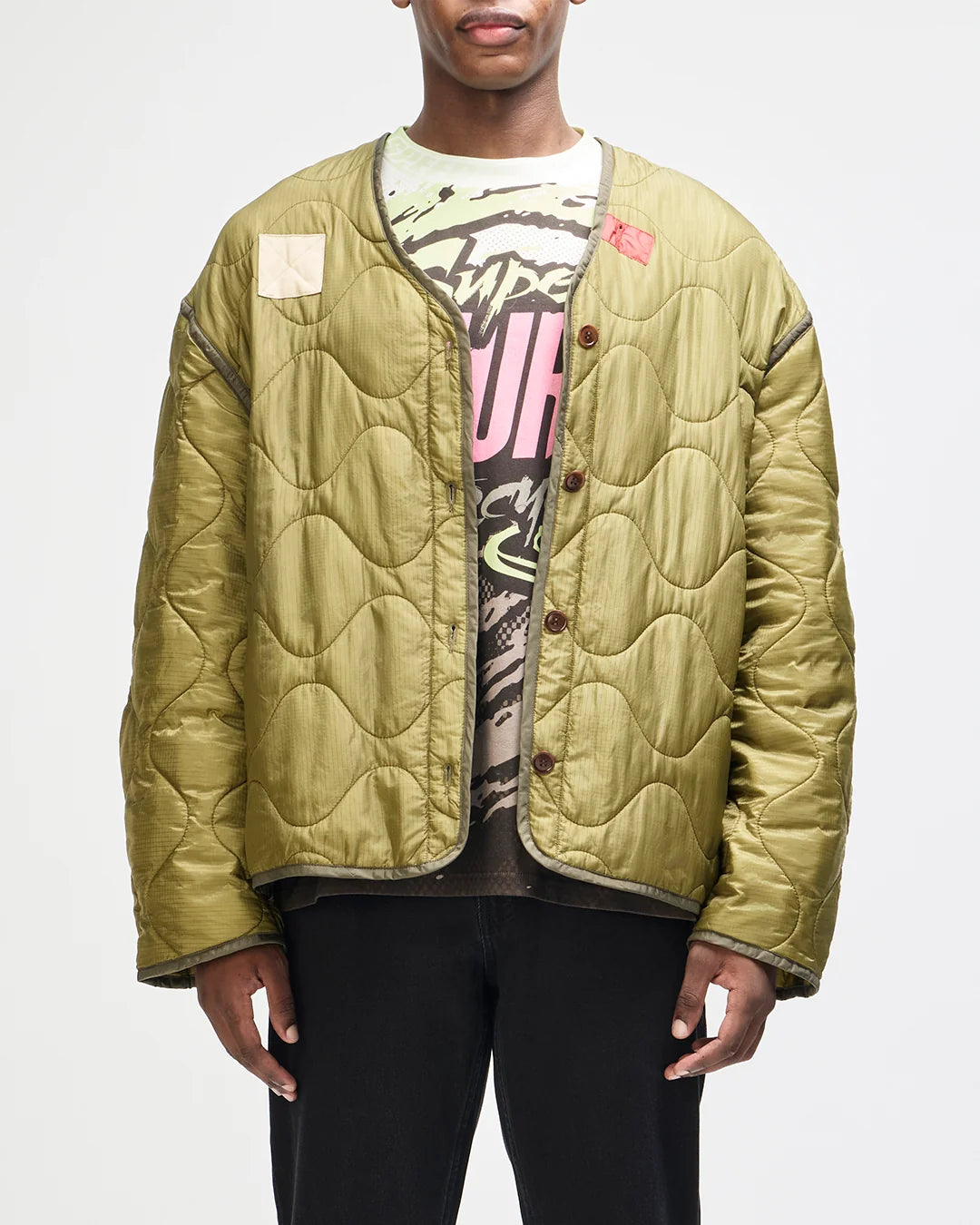 GIACCA LEGGERA OVERSIZED FIT VERDE OLIVA