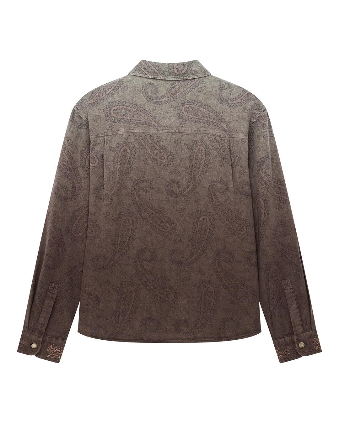 CAMICIA OVERSIZED FIT IN COTONE FLANELLA VERDE MARRONE