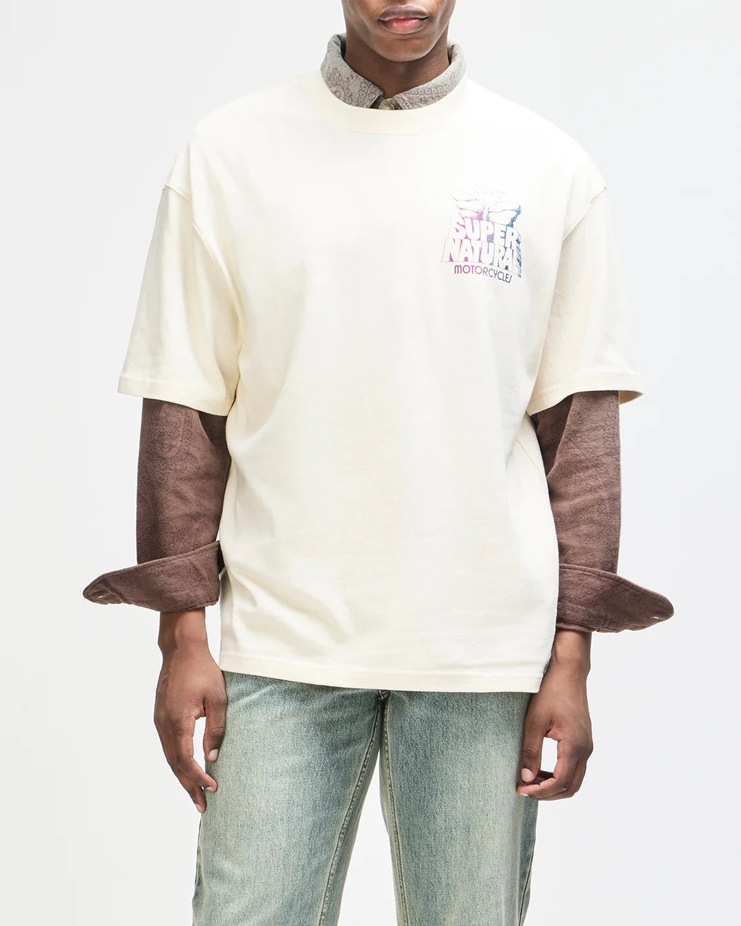 T-SHIRT OVERSIZED FIT IN COTONE BIANCO