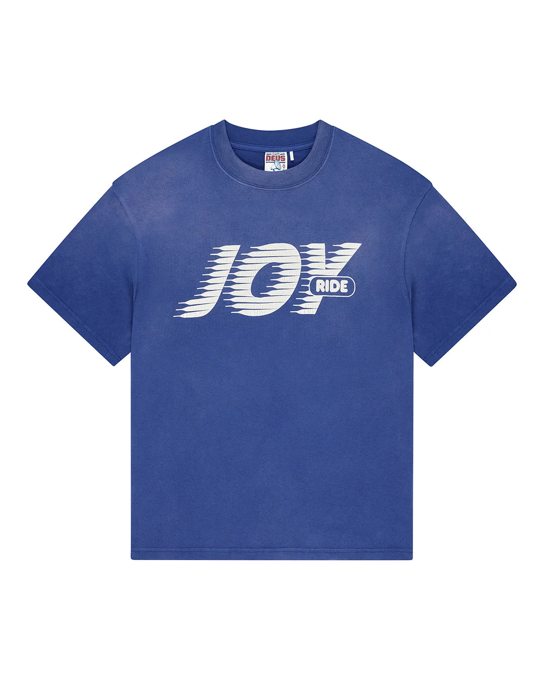 T-SHIRT VINTAGE FIT IN COTONE BLU