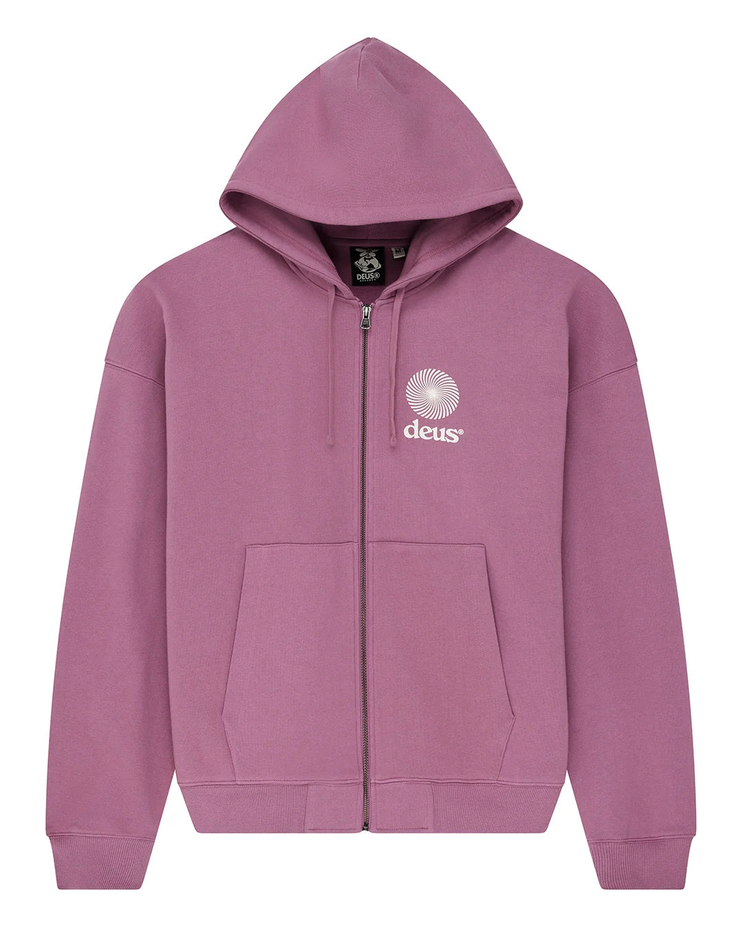 FELPA CON CAPPUCCIO IN COTONE ROSA