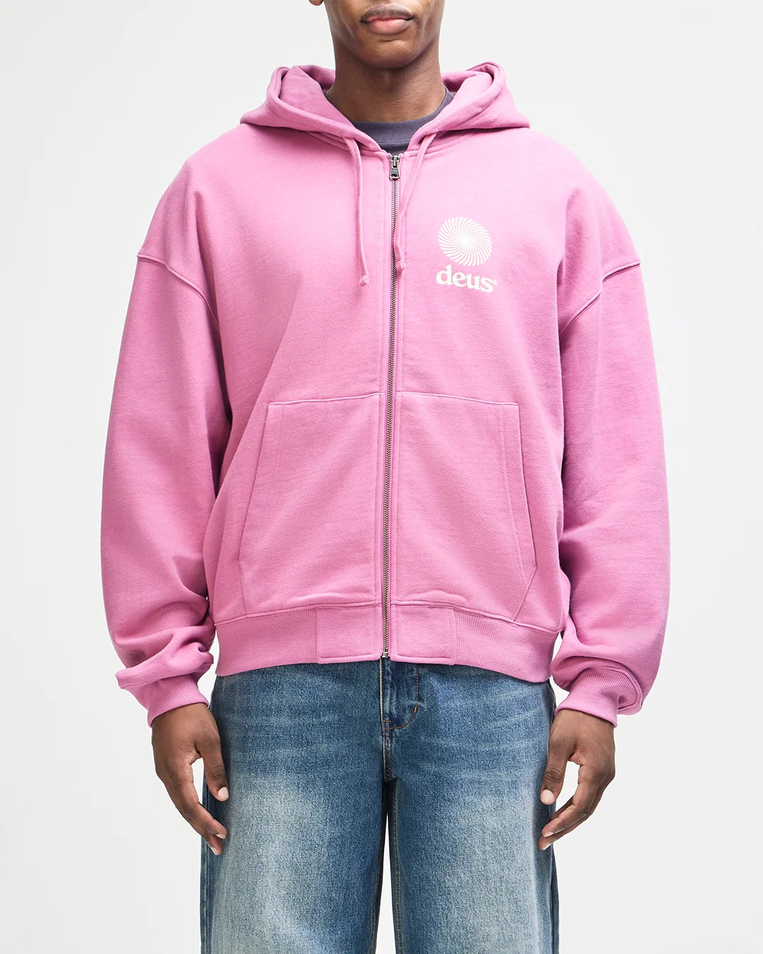 FELPA CON CAPPUCCIO IN COTONE ROSA