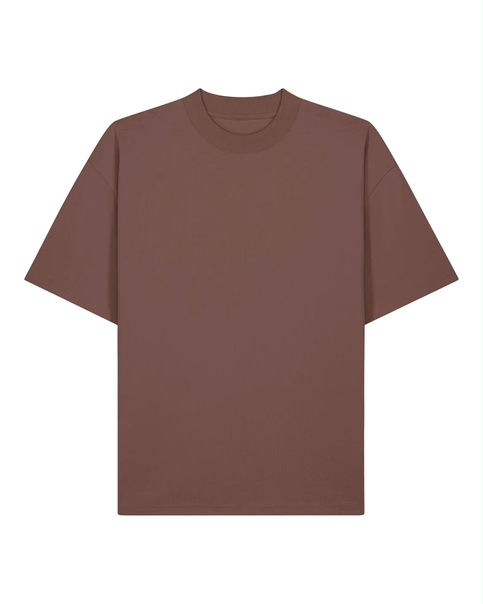 T-SHIRT BOX FIT IN COTONE MARRONE
