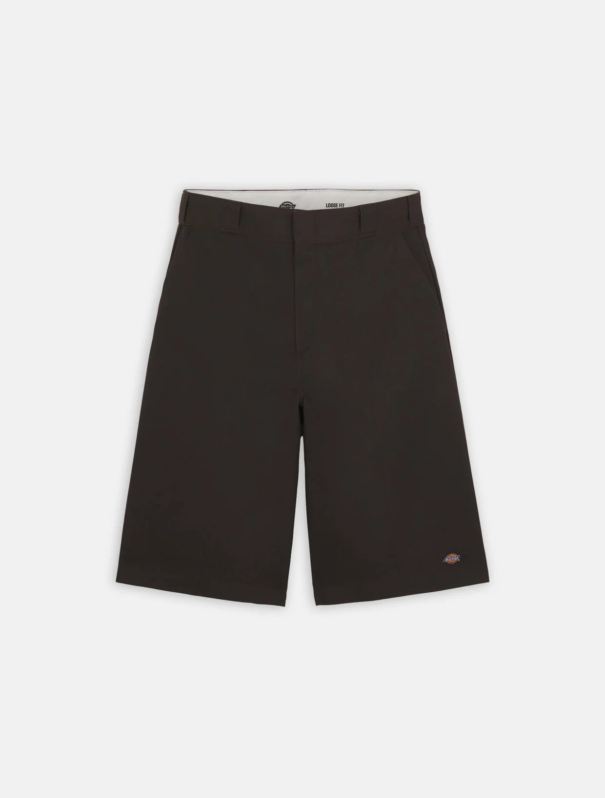SHORTS IN COTONE TWILL MARRONE SCURO