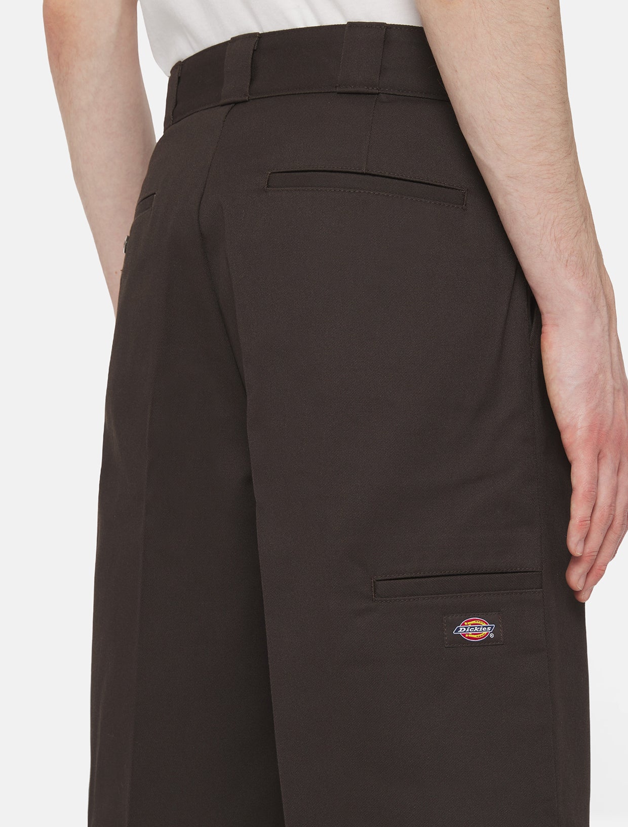 SHORTS IN COTONE TWILL MARRONE SCURO