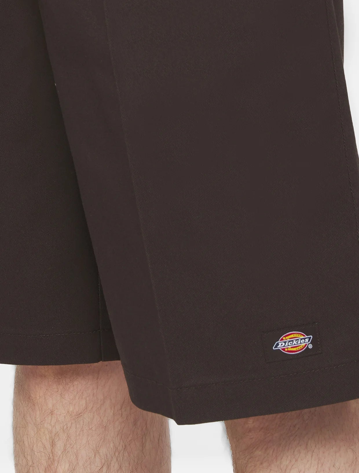 SHORTS IN COTONE TWILL MARRONE SCURO