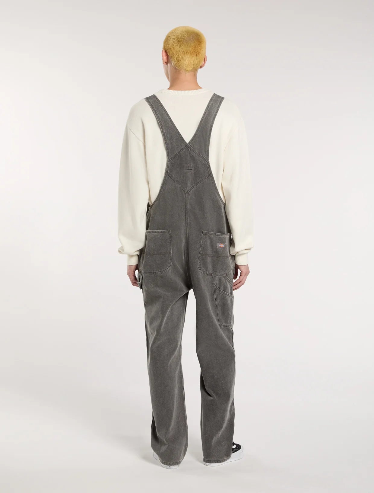 DICKIES - CLASSIC DENIM BIB GREY WASH TINTED