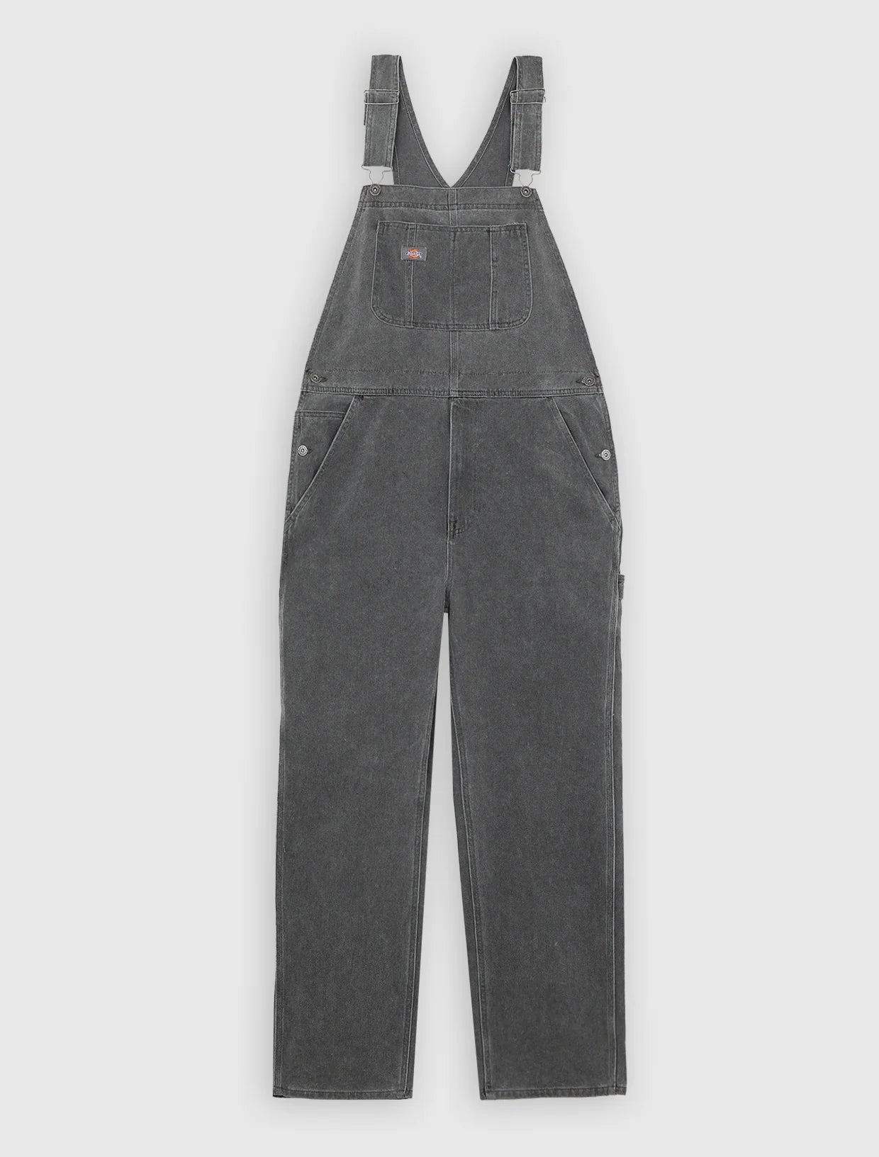 DICKIES - CLASSIC DENIM BIB GREY WASH TINTED