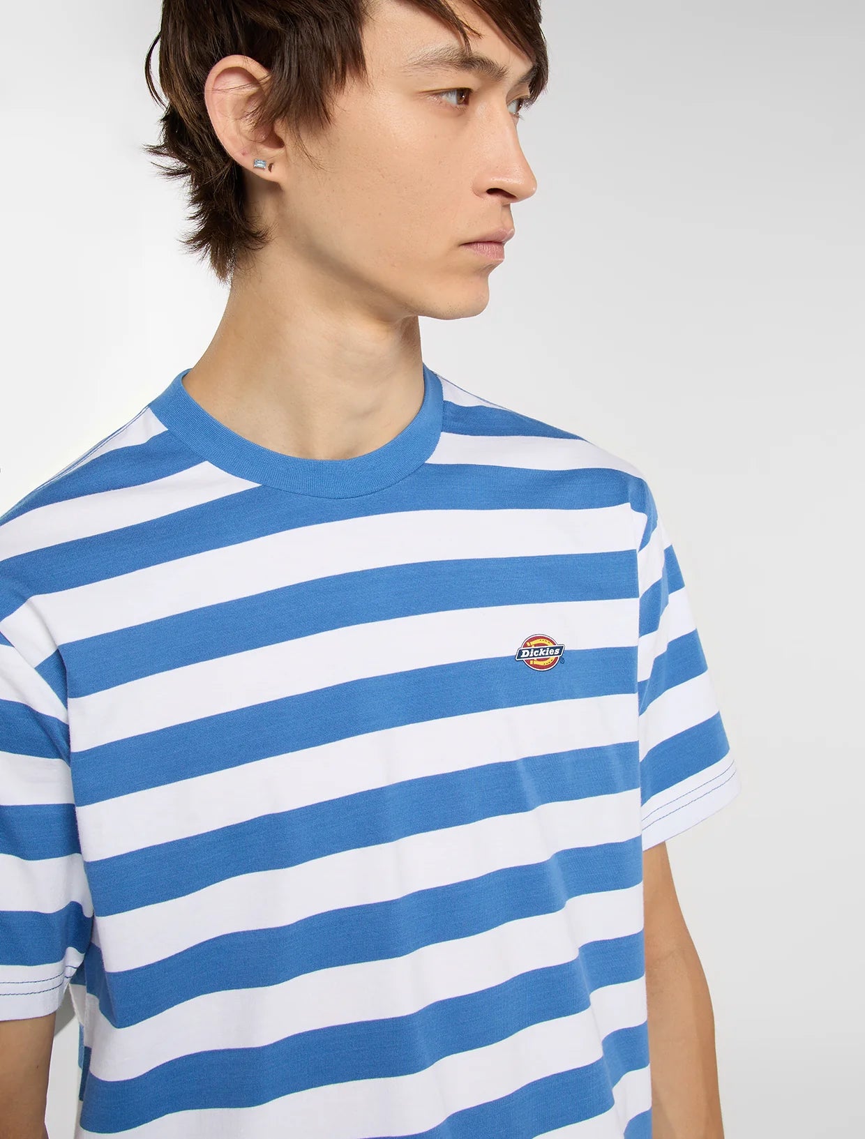 T-SHIRT RIVERGROVE A RIGHE IN COTONE BLU E BIANCO