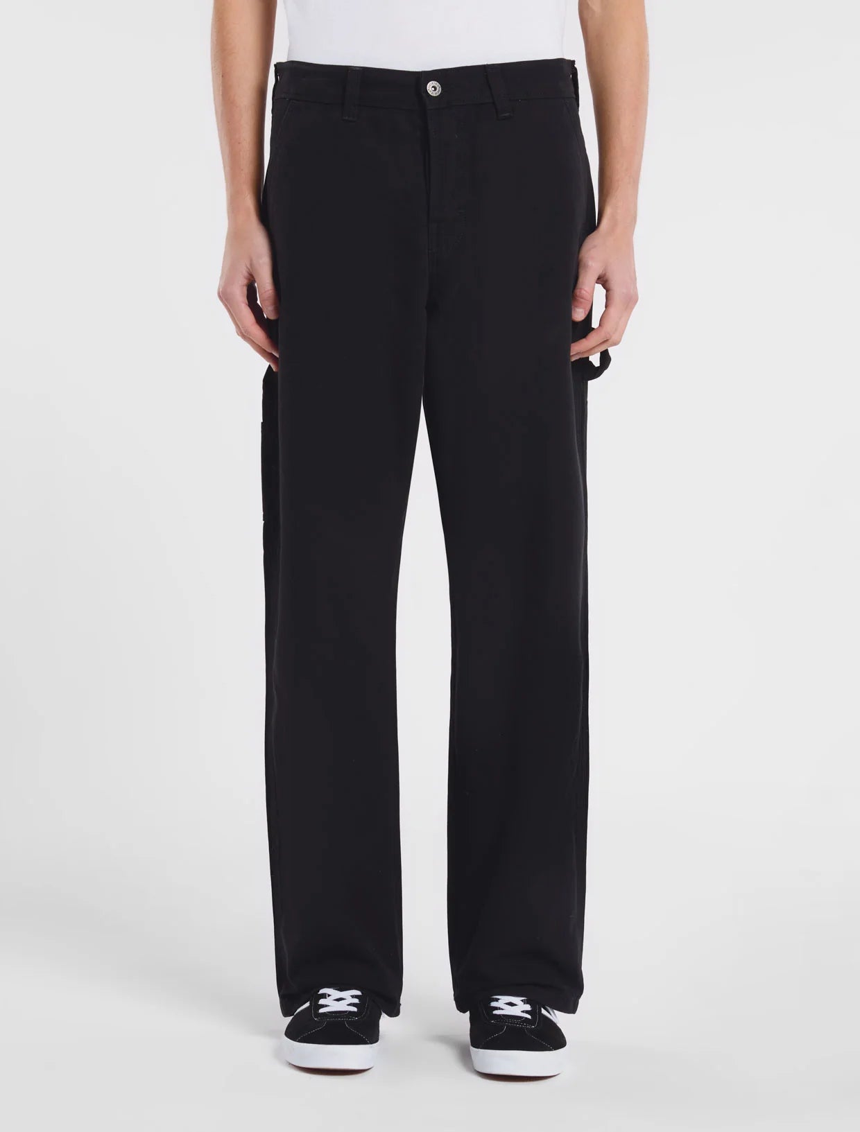 PANTALONI IN TELA LEGGERA DI COTONE NERO