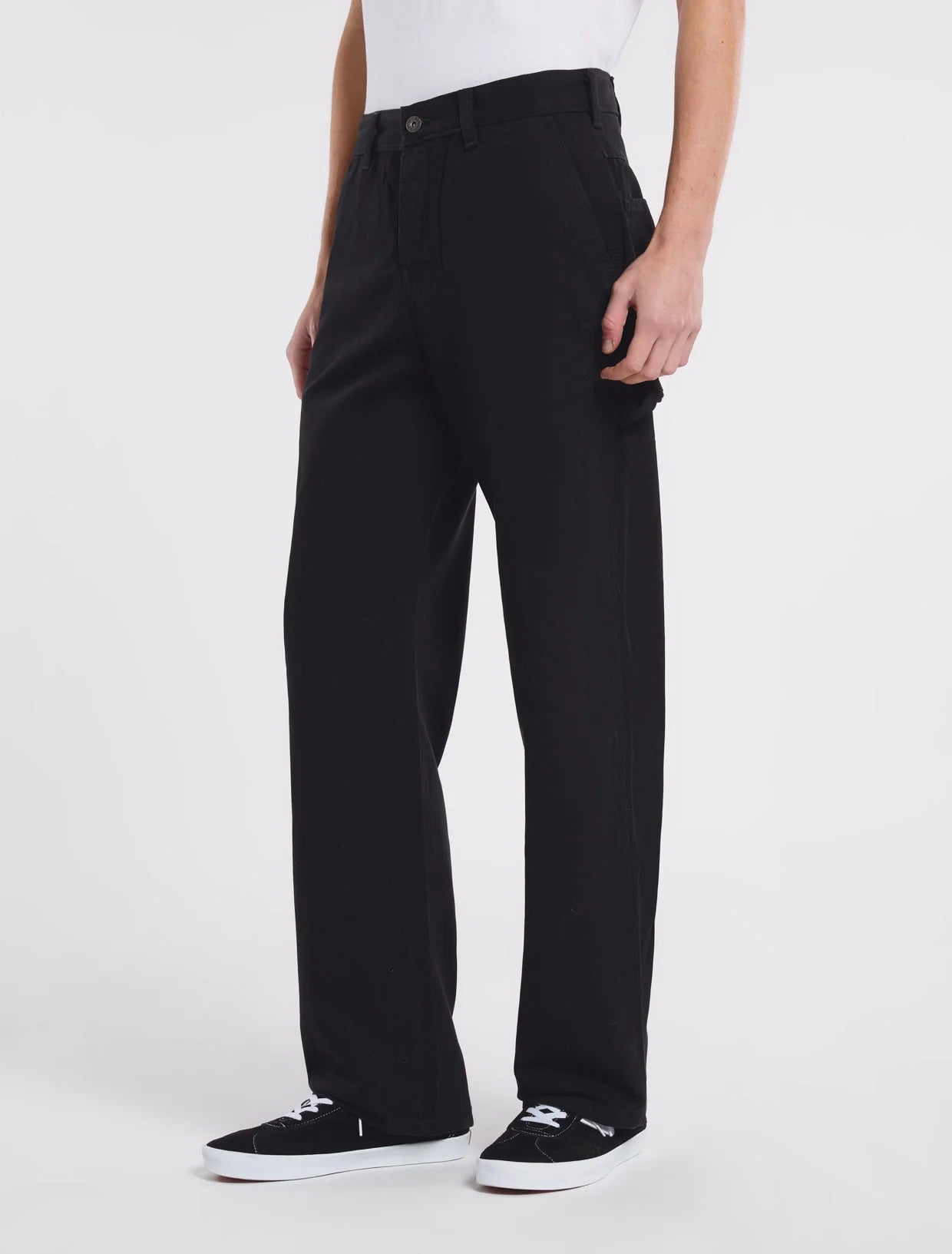 PANTALONI IN TELA LEGGERA DI COTONE NERO