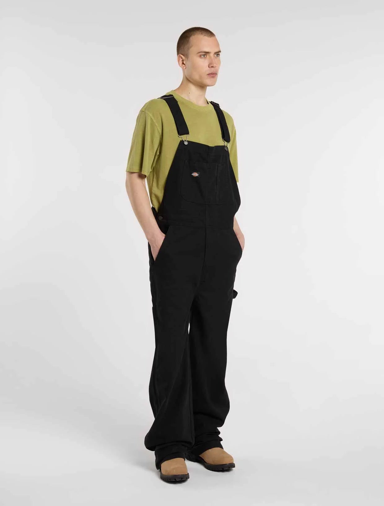 SALOPETTE LOOSE FIT CANVAS NERO