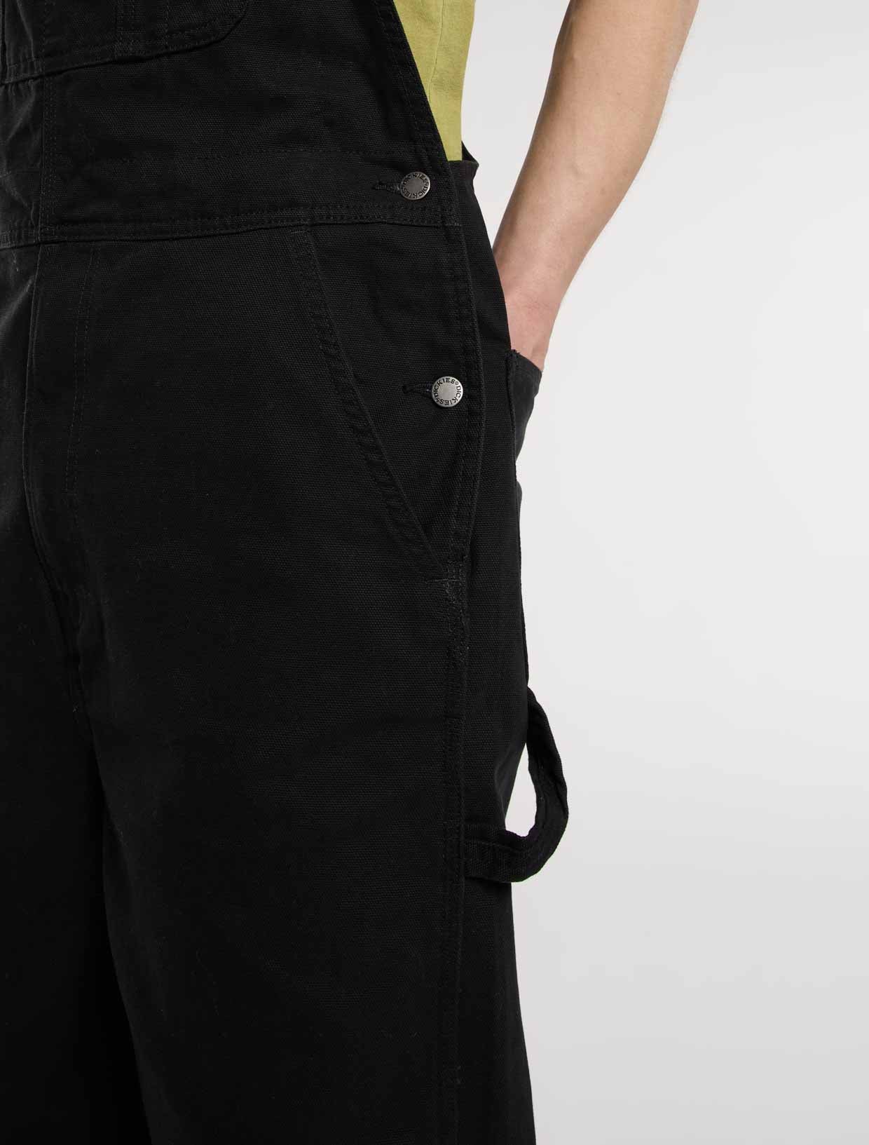 SALOPETTE LOOSE FIT CANVAS NERO