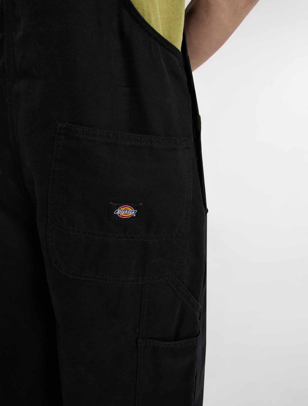 SALOPETTE LOOSE FIT CANVAS NERO