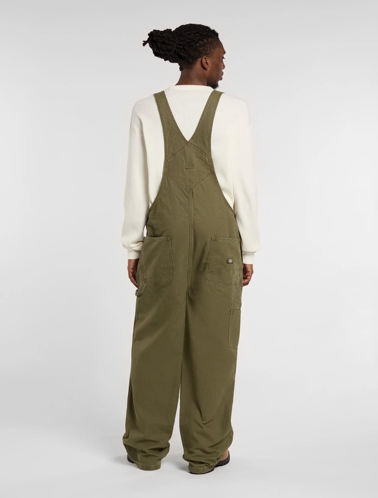 DICKIES - CANVAS BIB MILITARY GREEN
