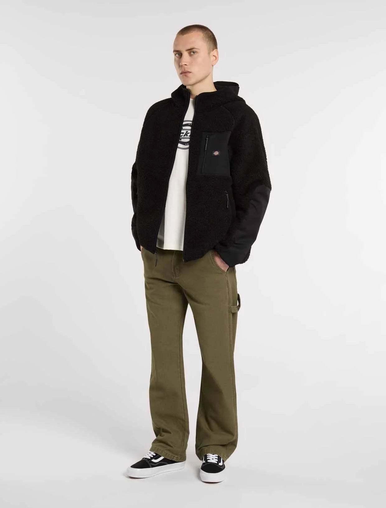DICKIES - CENTRAL HIGH PILE HOODED BLACK