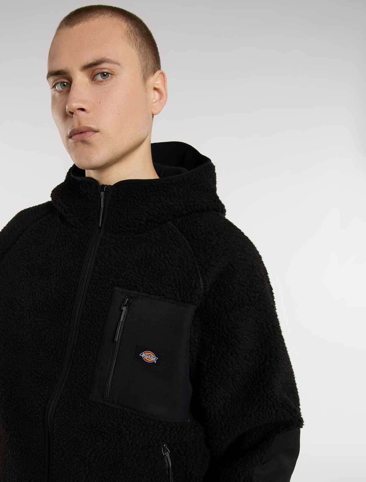 DICKIES - CENTRAL HIGH PILE HOODED BLACK