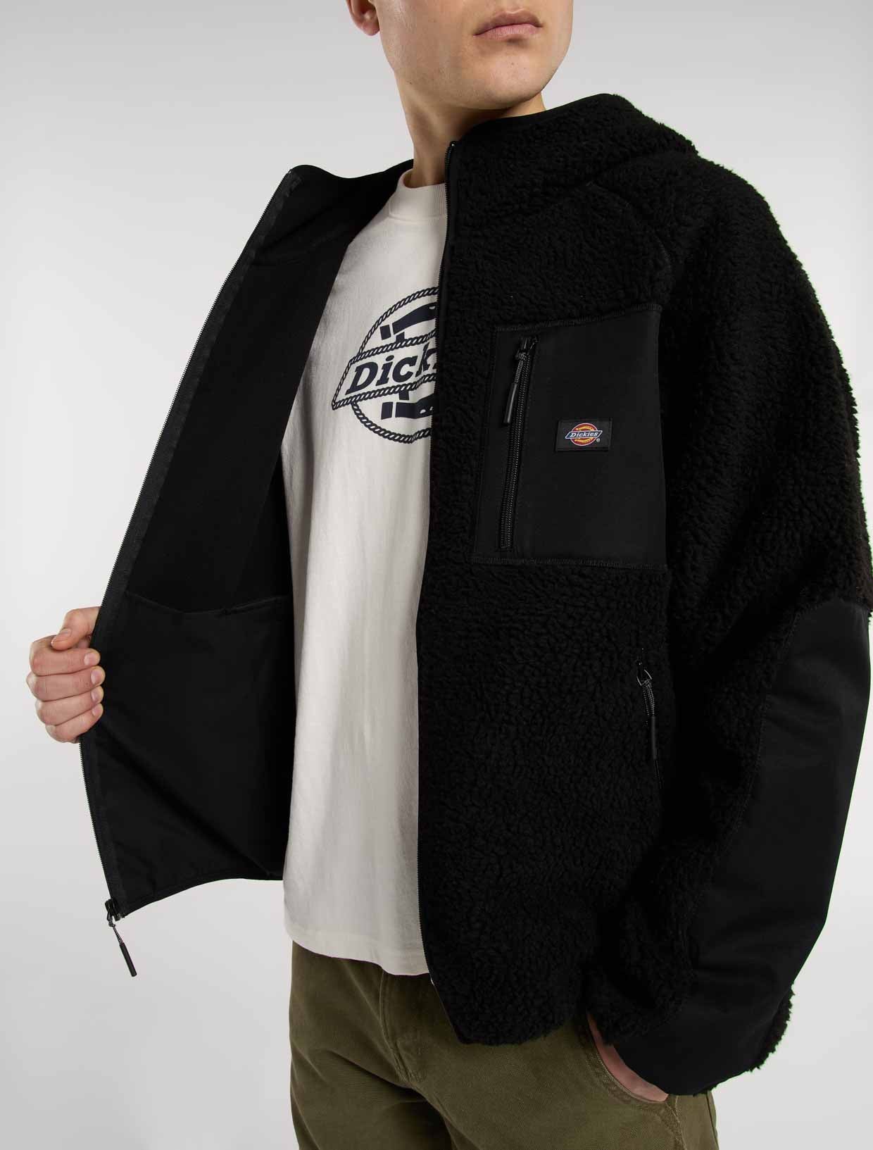 DICKIES - CENTRAL HIGH PILE HOODED BLACK