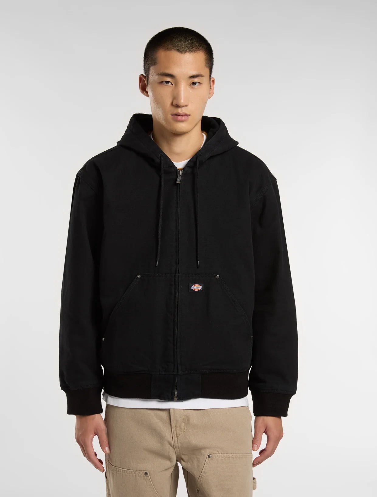 DICKIES - HILHAM HOODED CANVAS JACKET BLACK