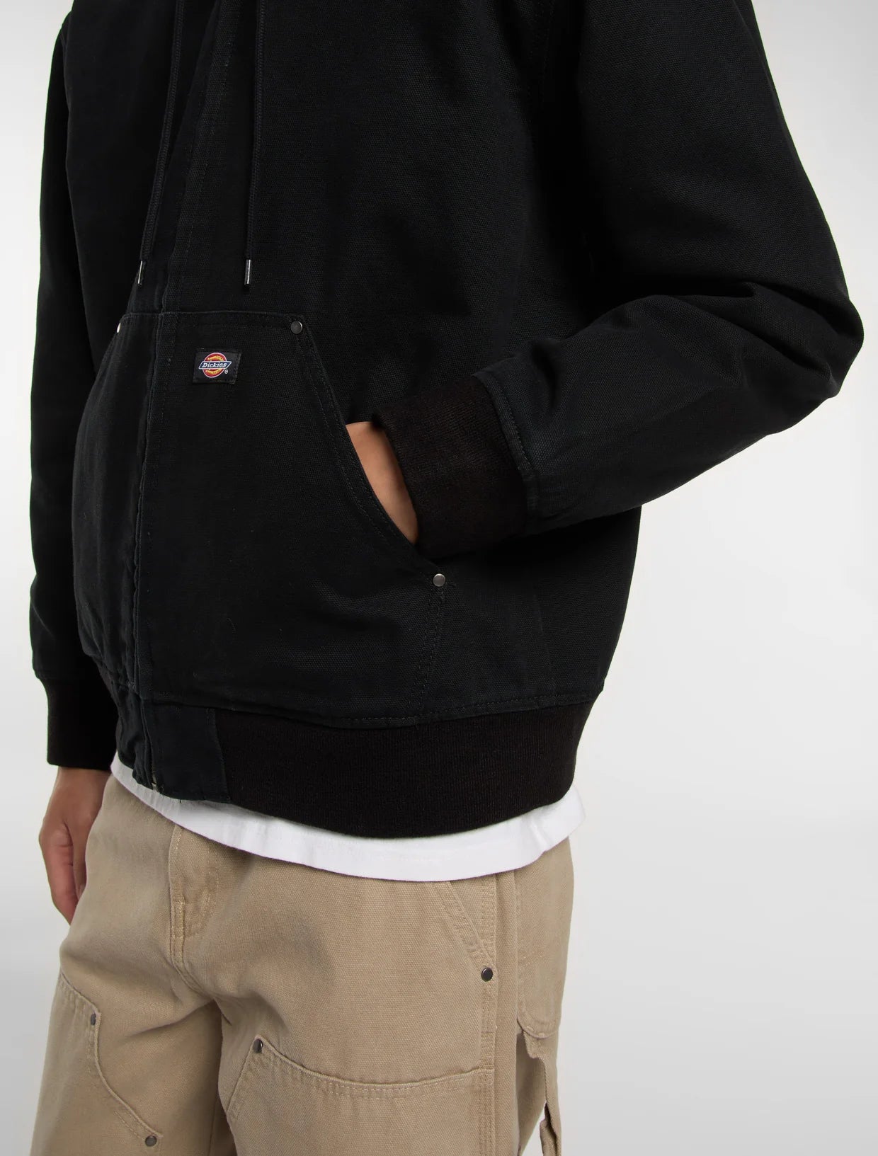 DICKIES - HILHAM HOODED CANVAS JACKET BLACK