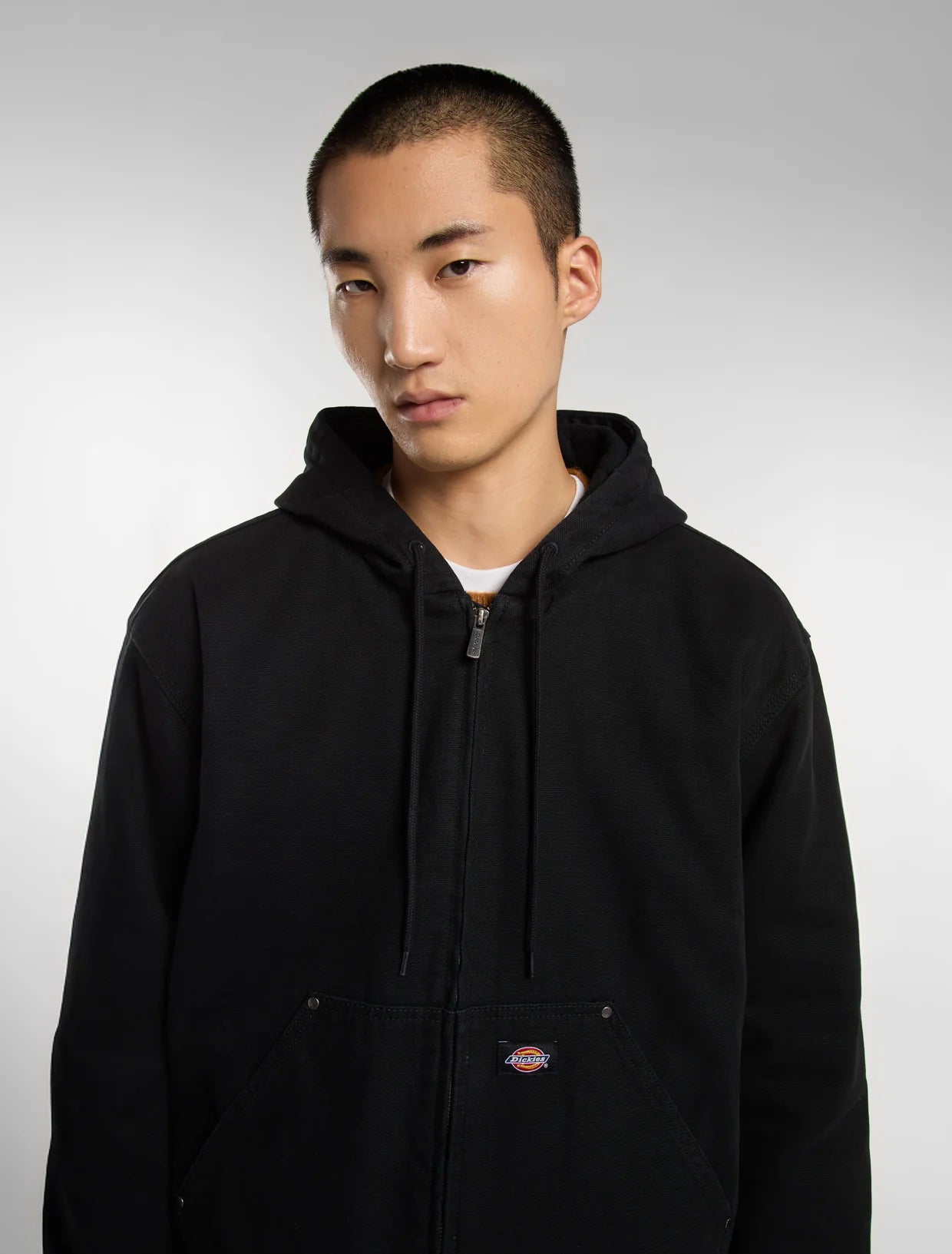 DICKIES - HILHAM HOODED CANVAS JACKET BLACK