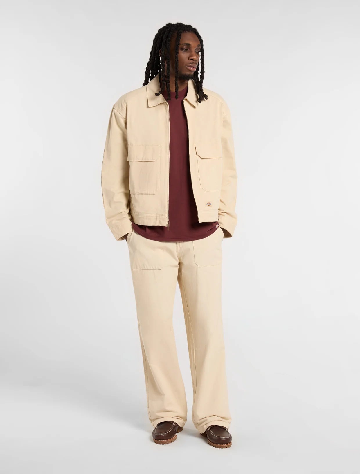 PANTALONI TRUCK IN COTONE SABBIA