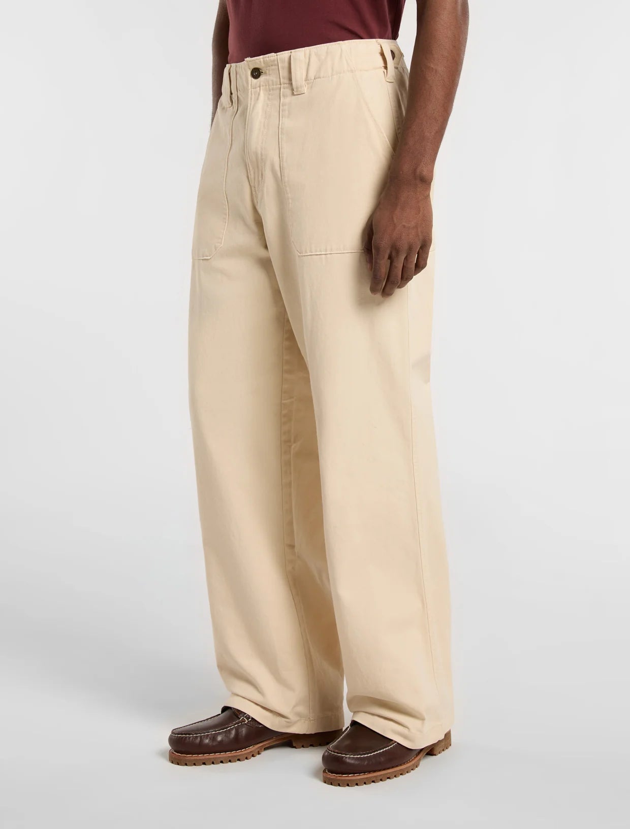 PANTALONI TRUCK IN COTONE SABBIA