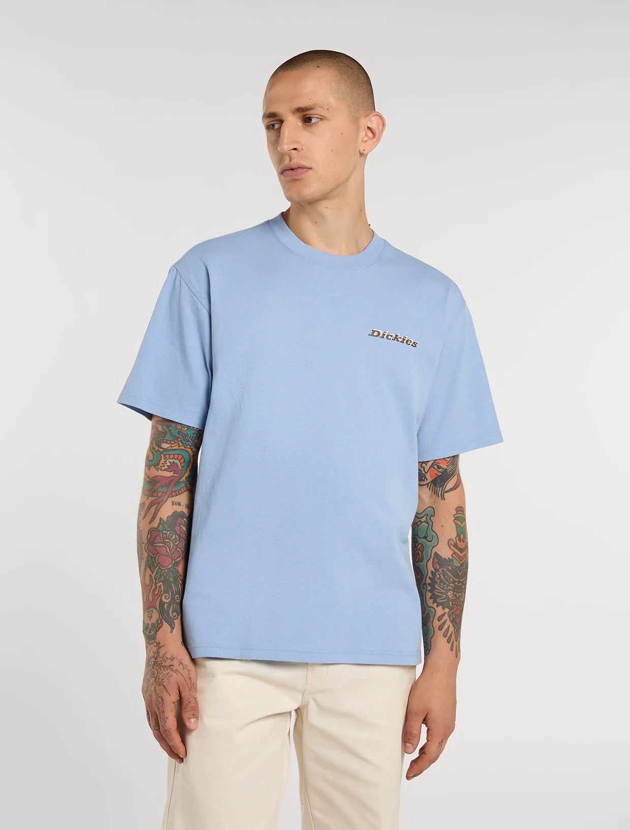 T-SHIRT THORNVILLE IN COTONE BLU CIELO