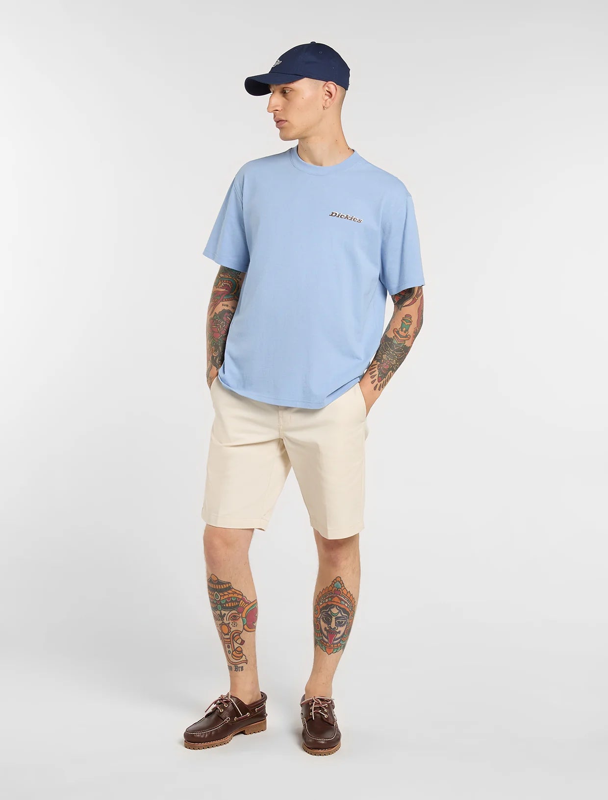 T-SHIRT THORNVILLE IN COTONE BLU CIELO