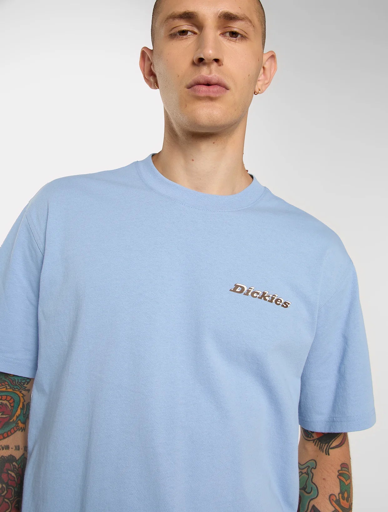T-SHIRT THORNVILLE IN COTONE BLU CIELO